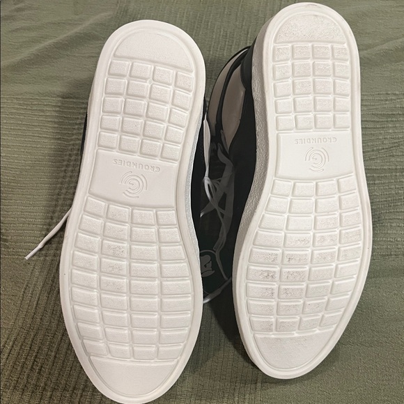 Groundies Black and White High-Top Sneakers - Picture 7 of 7